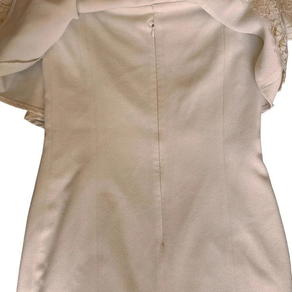 Slate & Willow Golden Iris Dress Size 8 Sheath Off shoulder Lace Ruffle 8 RTR - Picture 11 of 16